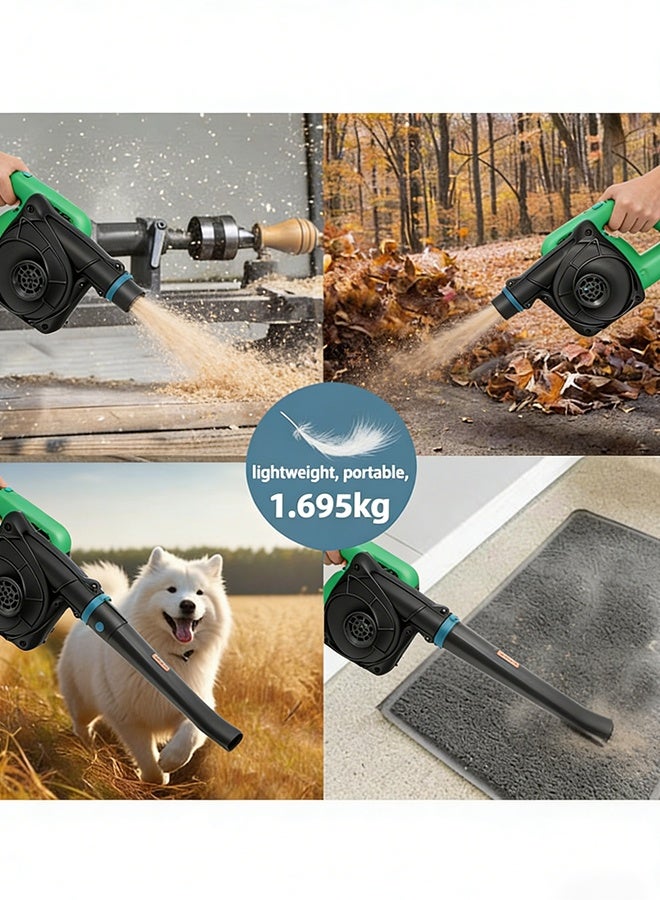 Joshberg 1100W Electric Blower & Vacuum Cleaner Leaf Blower With Collection Bag for Garden Garage Sidewalks Computers and Car,2 In 1 Blow and Suction - Image 4